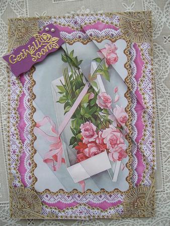 Flower Box 7x5in Triangle Corner Stacker by Margaret Mullan