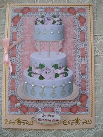 Wedding Bells Lace Eyelet A4 Blank Frame Sheet by Margaret Mullan