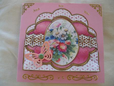 Wildflowers Embroidery Anglaise Scallop Bottom Stacker by Margaret Mullan