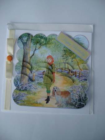 Walking with the Dog in Bluebell Woods by Margaret Mullan
