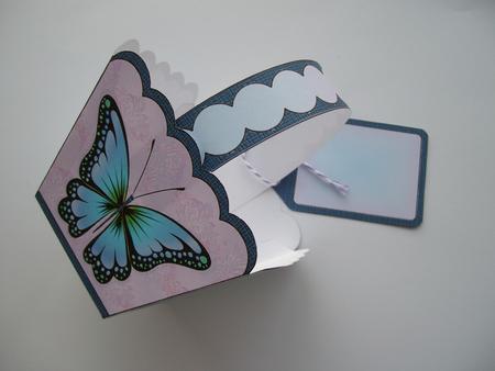 Lovely Butterfly Treat Basket & Tag by Margaret Mullan