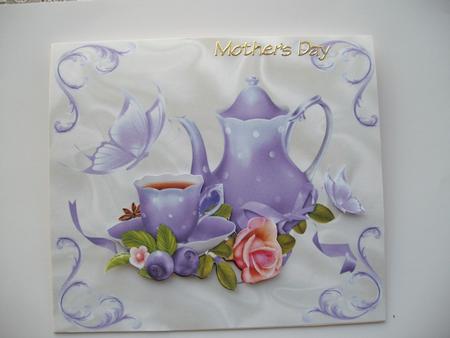 Purple Teapot with Rose and Butterflies 8x8 by Margaret Mullan