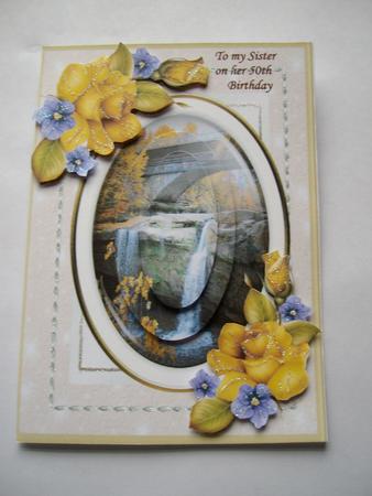Beautiful Waterfall with Roses ( Pyramarge) by Margaret Mullan
