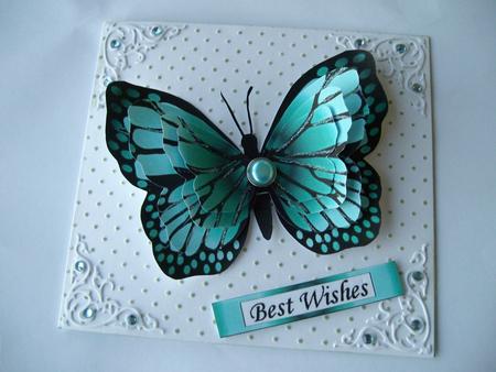 Butterfly Shaped Stacker - Pastel Aqua by Margaret Mullan