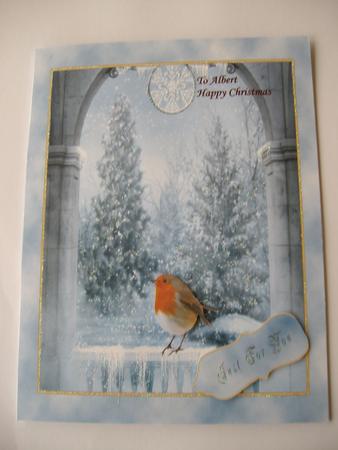 Winter Friend Card Topper by Margaret Mullan
