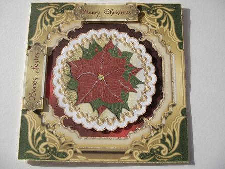 Large Christmas Topper with Poinsettia 2 by Margaret Mullan