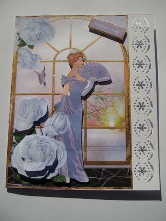 Warm Summer Evening Card with Decoupage by Margaret Mullan