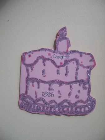 Pink Cake Shaped Card by Margaret Mullan