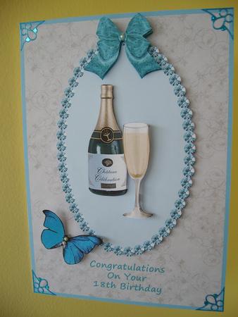 18th Birthday Champagne Bottle by Margaret Mullan