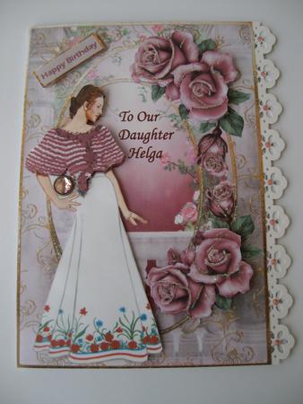A Warm Evening in the Rose Garden Card and Decoupage by Margaret Mullan