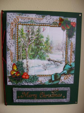 Winter Countryside Holly One Edge Side Stacker by Margaret Mullan