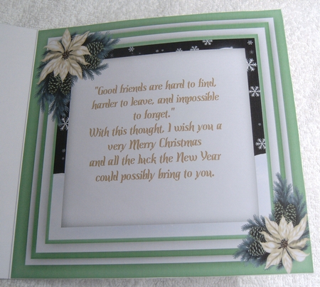 4, Card Fronts Christmas Animals + 2 Inserts  by Margaret Scott