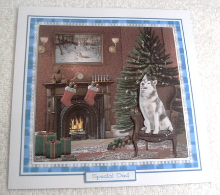CHRISTMAS HUSKY by Margaret Scott