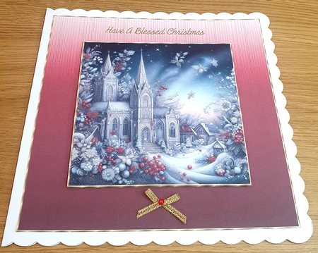 Ombrae Textured Frames Christmas Wishes by Margaret Scott