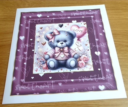 Valentine 3 Frames Words-Valentine by Margaret Scott