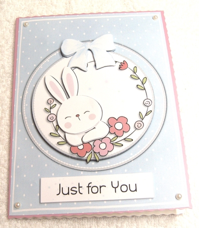 Happy Birthday - Cute rabbit by Margaret Scott