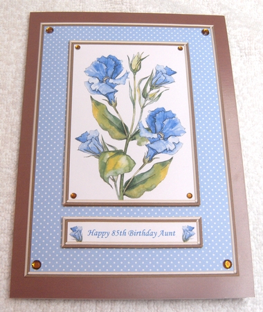 Lovely Watercolor Flowers Birthday Topper by Margaret Scott