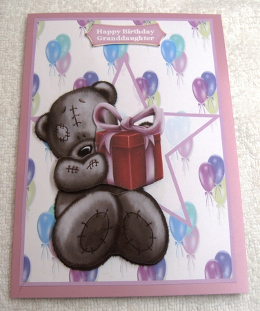 Birthday Bear Greetings - Girl by Margaret Scott