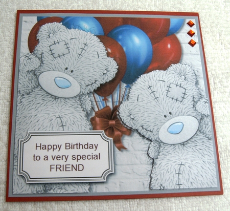 Tatty Teddy with Balloons by Margaret Scott