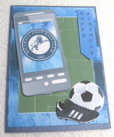 Football Phone card for Millwall Fan by Margaret Scott