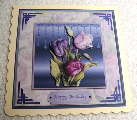 Deco Framed Tulips by Margaret Scott