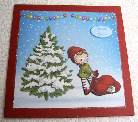 ELF WITH TOYS 6X6 by Margaret Scott