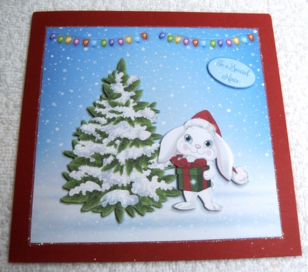 CHRISTMAS BUNNY 6X6 by Margaret Scott