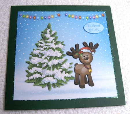 REINDEER WITH BELL 6X6 by Margaret Scott