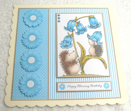 Cute Hedgehogs - Happy Blooming Birthday by Margaret Scott