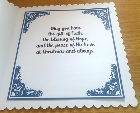 7X7 FANCY CORNER CHRISTMAS INSERTS - NAVY by Margaret Scott