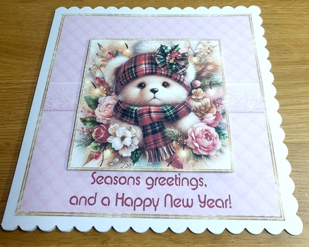 Padded Frames with Snowflakes-Candy Floss by Margaret Scott