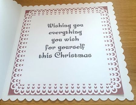 7X7 SCALLOPED EDGE CHRISTMAS INSERTS - RED by Margaret Scott