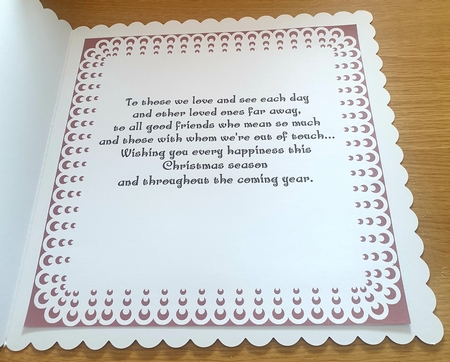7X7 SCALLOPED EDGE CHRISTMAS INSERTS - RED by Margaret Scott