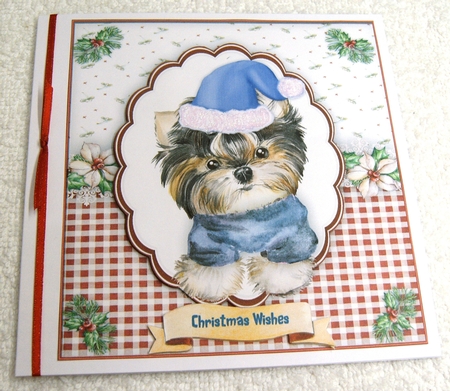 4, Card Fronts , Gorgeous Christmas Dogs  by Margaret Scott
