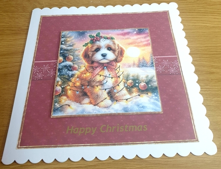Padded Frames with Snowflakes-Christmas Joy by Margaret Scott
