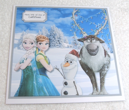 Frozen Christmas card topper by Margaret Scott