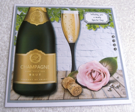 Champagne and roses birthday by Margaret Scott