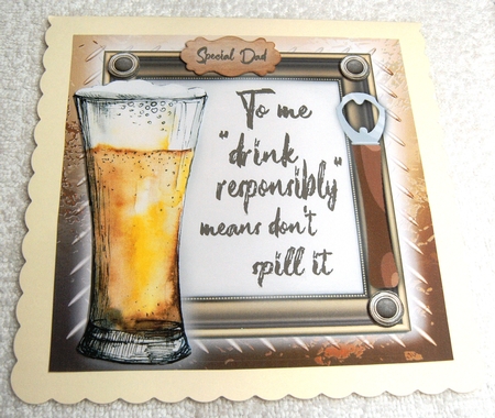 Vintage Beer Humour 7 7x7 by Margaret Scott
