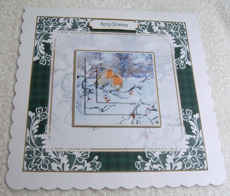 Christmas Vintage Snow is Falling Topper 2 by Margaret Scott