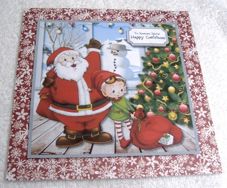 Santa and his little helper by Margaret Scott