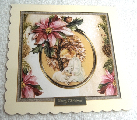Christmas prayer 6x6 card  by Margaret Scott