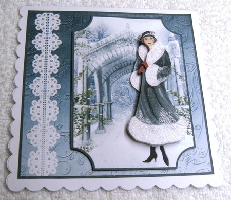 Edwardian Lady Winter Scene by Margaret Scott