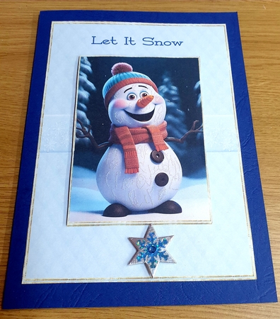 Padded Frames A5 with Snowflakes-Candy Floss by Margaret Scott