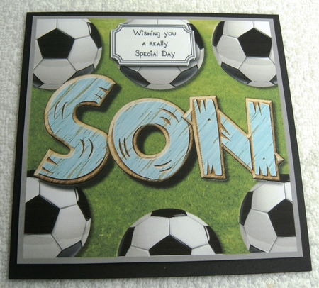 Football Son Birthday topper by Margaret Scott