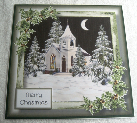 The Winter Church 8x8 by Margaret Scott
