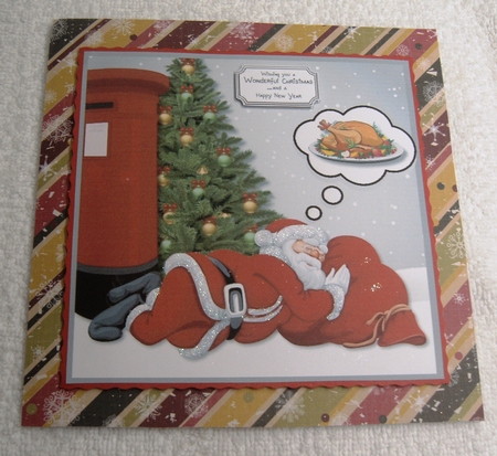 Santa dreaming of Christmas Dinner by Margaret Scott