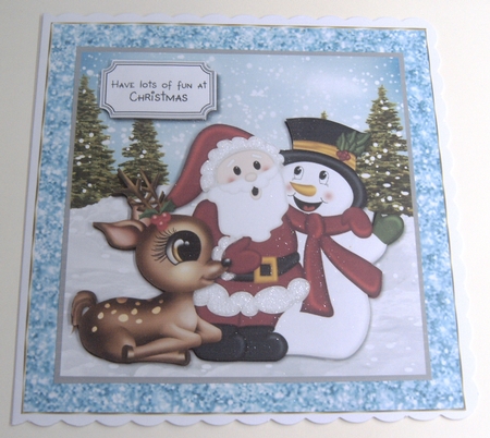 Santa, Rudolph and Snowman by Margaret Scott