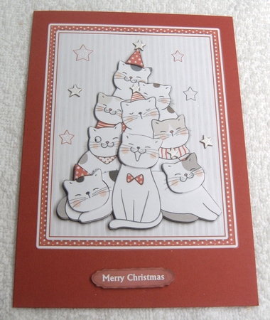KITTY TREE DECOUPAGE TOPPER by Margaret Scott