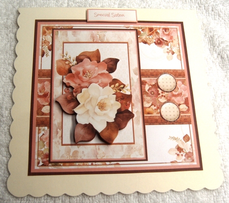 Autumn flowers 6x6 by Margaret Scott