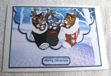 3 Christmas Kitties by Margaret Scott